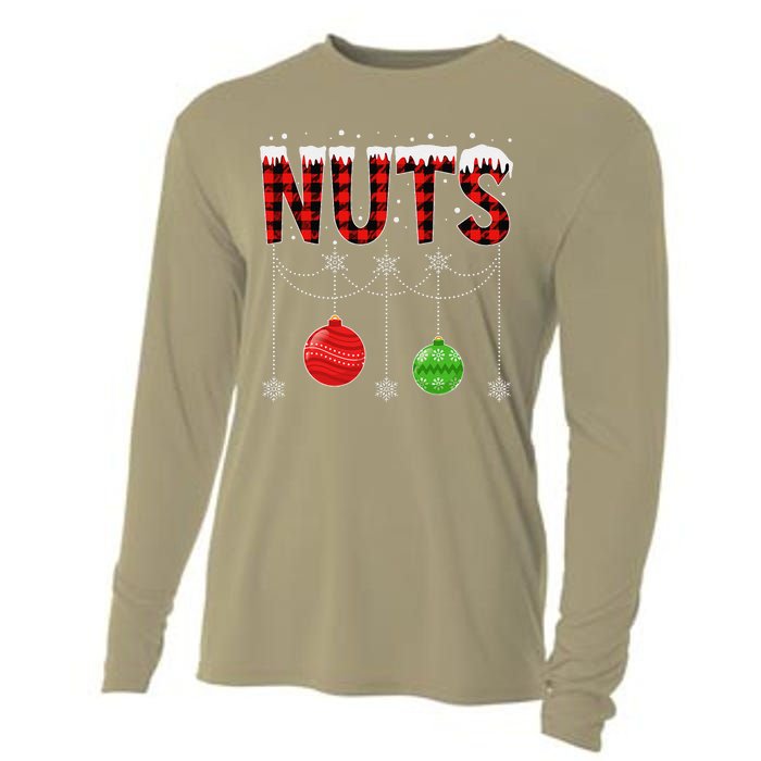 ChestNuts Christmas Funny Matching Couple Outfit Nuts Cooling Performance Long Sleeve Crew