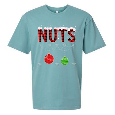 ChestNuts Christmas Funny Matching Couple Outfit Nuts Sueded Cloud Jersey T-Shirt