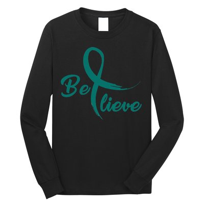 Cervical Cancer Fight Cancer Ribbon Long Sleeve Shirt