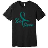 Cervical Cancer Fight Cancer Ribbon Premium T-Shirt