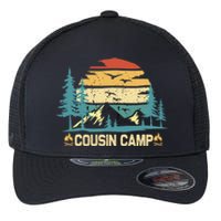 Cousin Camp Friends Summer Family Camping Vacation Vintage Flexfit Unipanel Trucker Cap