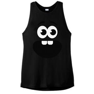 Creepy Carrots Face Teacher Halloween Costume Matching Ladies PosiCharge Tri-Blend Wicking Tank