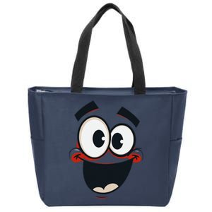 Creepy Carrots Face Halloween Zip Tote Bag