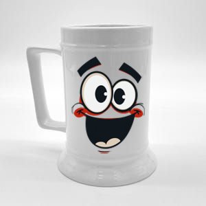 Creepy Carrots Face Halloween Beer Stein