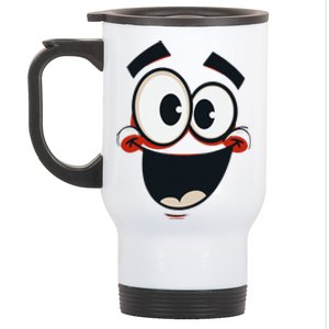 Creepy Carrots Face Halloween Stainless Steel Travel Mug