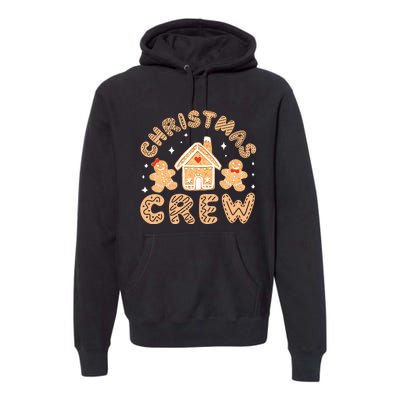 Christmas Crew Funny Holiday Gingerbread Man Premium Hoodie