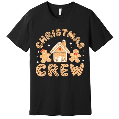 Christmas Crew Funny Holiday Gingerbread Man Premium T-Shirt