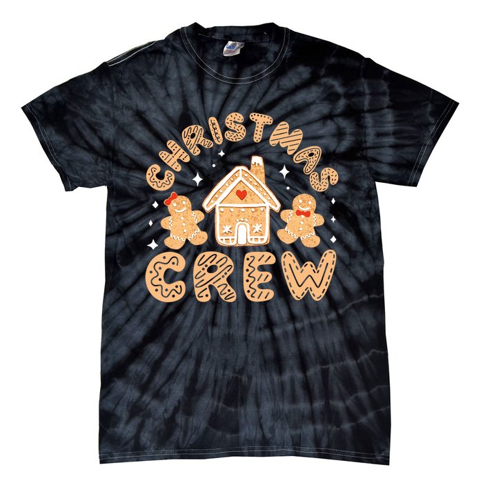 Christmas Crew Funny Holiday Gingerbread Man Tie-Dye T-Shirt