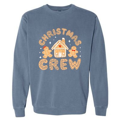 Christmas Crew Funny Holiday Gingerbread Man Garment-Dyed Sweatshirt