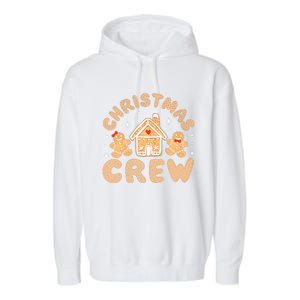 Christmas Crew Funny Holiday Gingerbread Man Garment-Dyed Fleece Hoodie