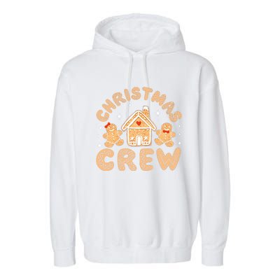 Christmas Crew Funny Holiday Gingerbread Man Garment-Dyed Fleece Hoodie