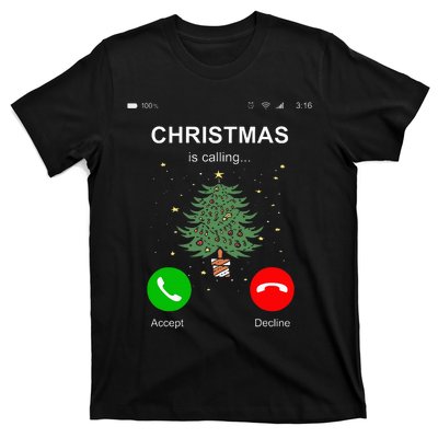 Christmas Calling  Funny Xmas Phone Christian Church T-Shirt