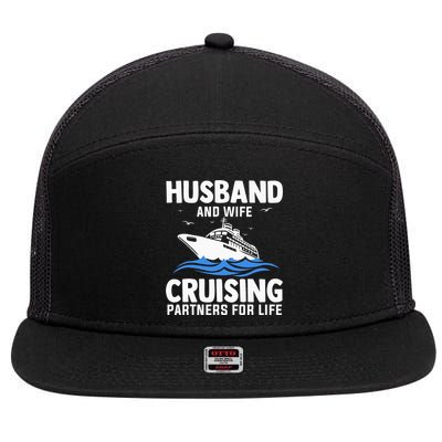 Cool Cruising For Cruise Couple Cruise Vacation 7 Panel Mesh Trucker Snapback Hat