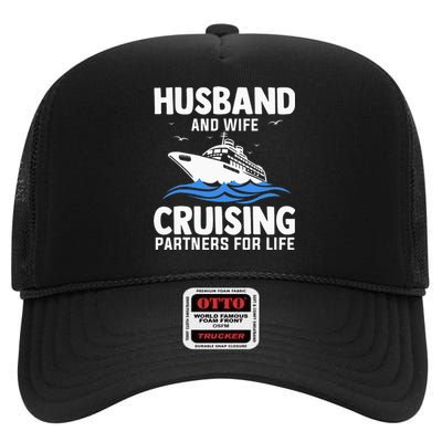 Cool Cruising For Cruise Couple Cruise Vacation High Crown Mesh Back Trucker Hat