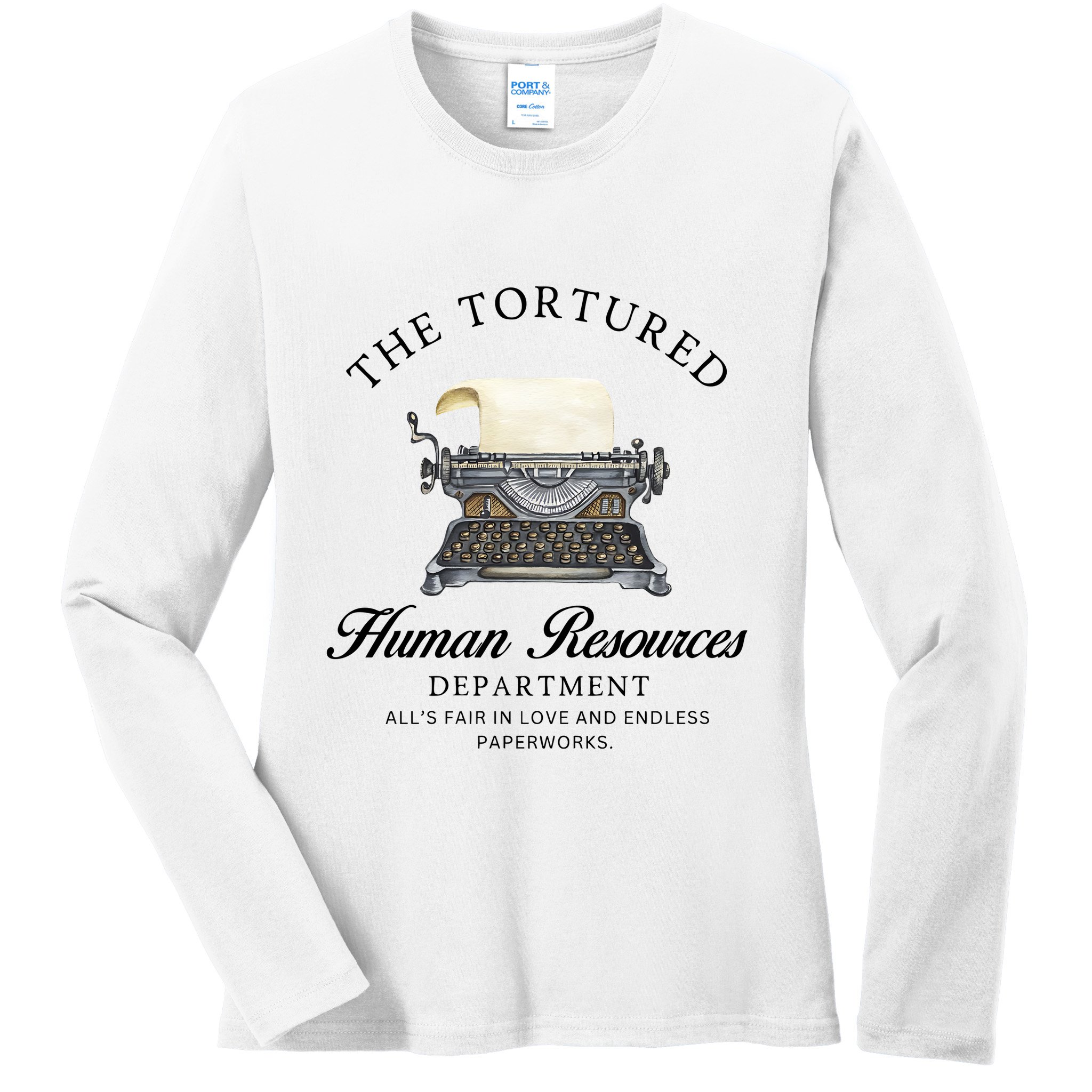 Comfort Colors® Funny Human Resources Ladies Long Sleeve Shirt