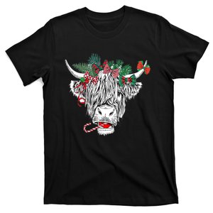 Christmas Cow Farmer Funny Xmas Holiday Lover T-Shirt