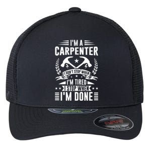 Cool Carpenter Funny Joiner Hard Work Woodworking Flexfit Unipanel Trucker Cap