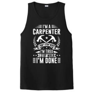 Cool Carpenter Funny Joiner Hard Work Woodworking PosiCharge Competitor Tank