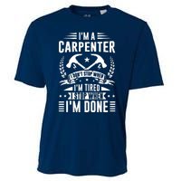 Cool Carpenter Funny Joiner Hard Work Woodworking Cooling Performance Crew T-Shirt