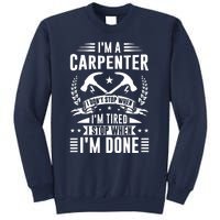 Cool Carpenter Funny Joiner Hard Work Woodworking Sweatshirt