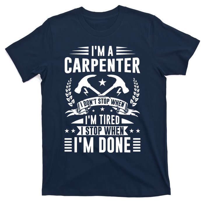 Cool Carpenter Funny Joiner Hard Work Woodworking T-Shirt