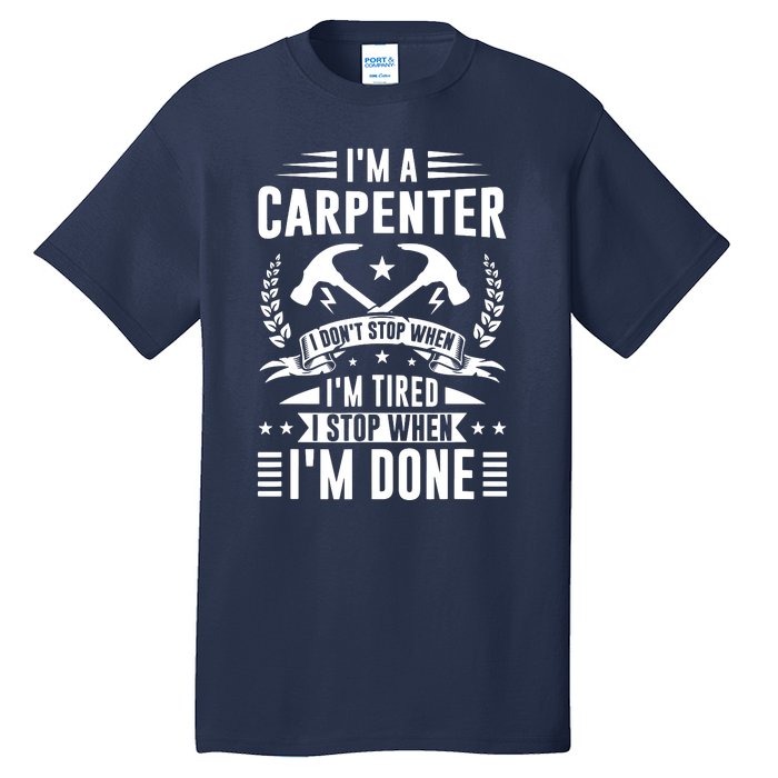 Cool Carpenter Funny Joiner Hard Work Woodworking Tall T-Shirt