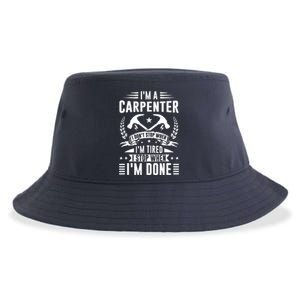 Cool Carpenter Funny Joiner Hard Work Woodworking Sustainable Bucket Hat