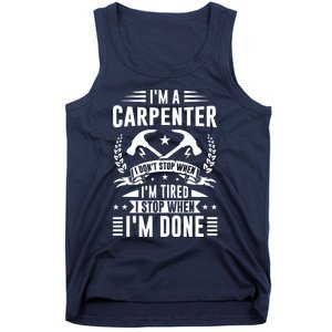 Cool Carpenter Funny Joiner Hard Work Woodworking Tank Top