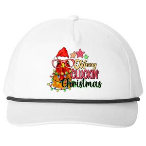 Christmas Chicken Farm Animal Christmas Lights Snapback Five-Panel Rope Hat