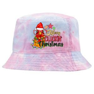 Christmas Chicken Farm Animal Christmas Lights Tie-Dyed Bucket Hat