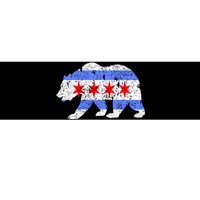 Chicago City Flag Distressed Bear Gift Bumper Sticker