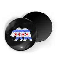 Chicago City Flag Distressed Bear Gift Magnet