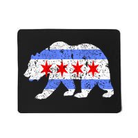 Chicago City Flag Distressed Bear Gift Mousepad