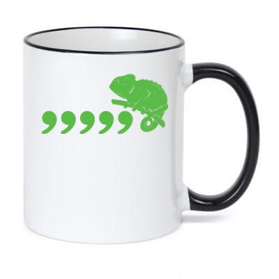 Comma Chameleon Funny 11oz Black Color Changing Mug