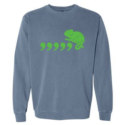 Comma Chameleon Funny Garment-Dyed Sweatshirt