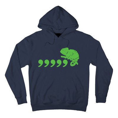 Comma Chameleon Funny Hoodie