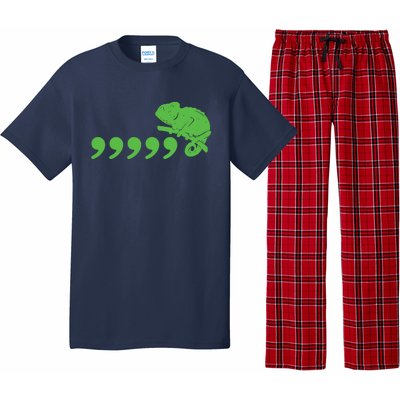 Comma Chameleon Funny Pajama Set