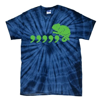 Comma Chameleon Funny Tie-Dye T-Shirt