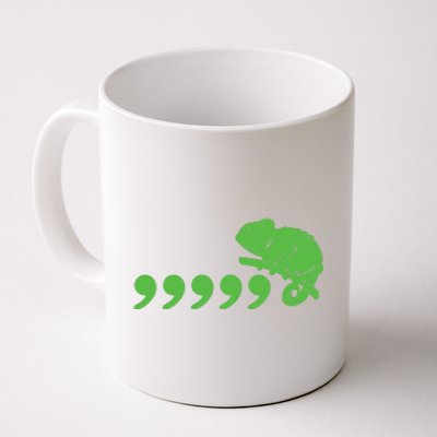 Comma Chameleon Funny Coffee Mug