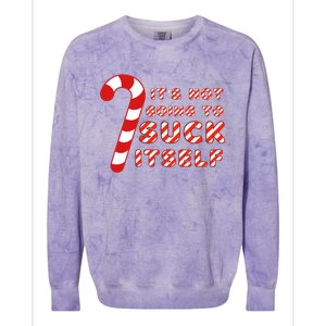 Candy Cane Funny Christmas Joke That WonT By Itself Great Gift Colorblast Crewneck Sweatshirt