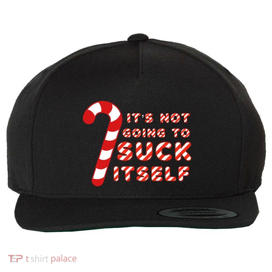 Candy Cane Funny Christmas Joke That WonT By Itself Great Gift Wool Snapback Cap