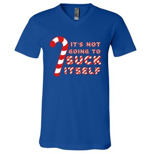 Candy Cane Funny Christmas Joke That WonT By Itself Great Gift V-Neck T-Shirt