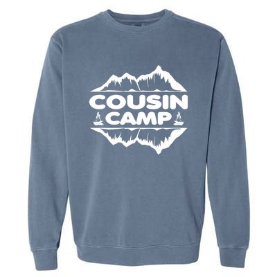 Cousin Camp Family Camping Summer Vacation Crew Family Trip Cool Gift Garment-Dyed Sweatshirt