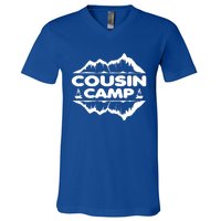 Cousin Camp Family Camping Summer Vacation Crew Family Trip Cool Gift V-Neck T-Shirt