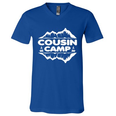 Cousin Camp Family Camping Summer Vacation Crew Family Trip Cool Gift V-Neck T-Shirt