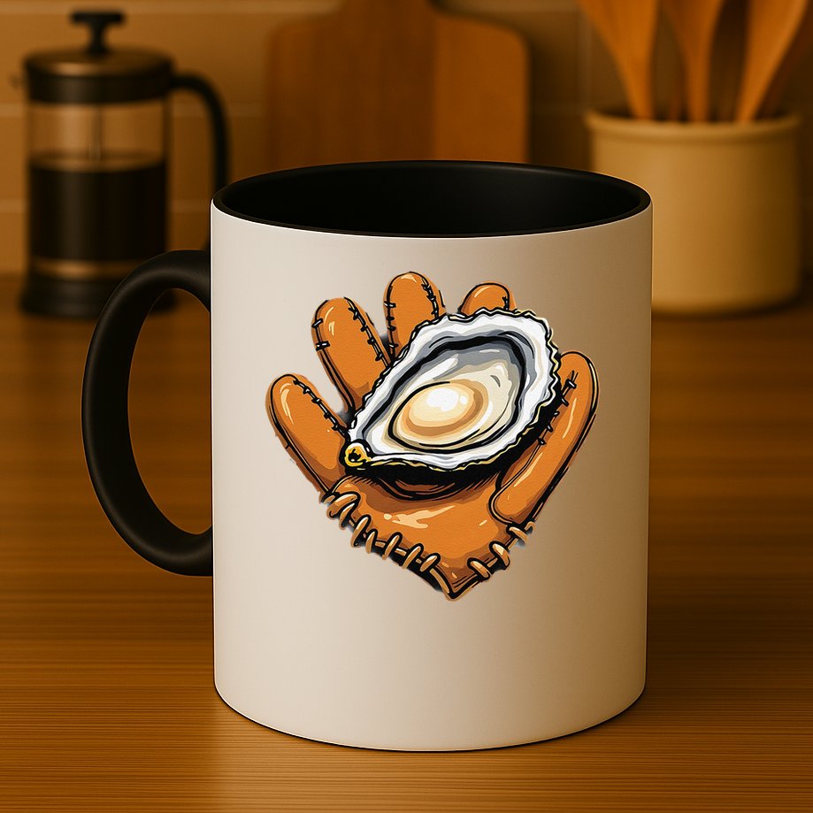 Chesapeake Catchers Funny Baseball Oyster Seafood Lovers Mug