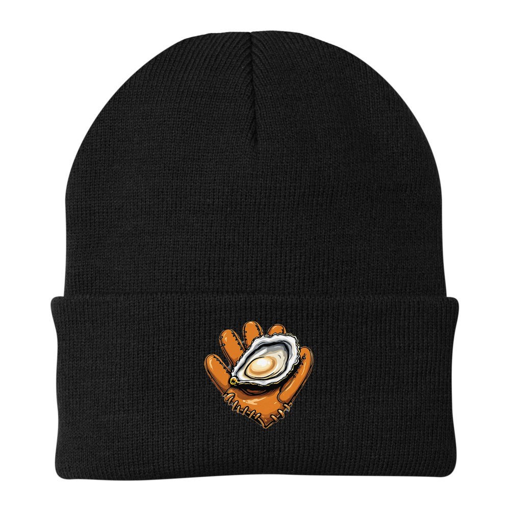 Chesapeake Catchers Funny Baseball Oyster Seafood Lovers Beanie