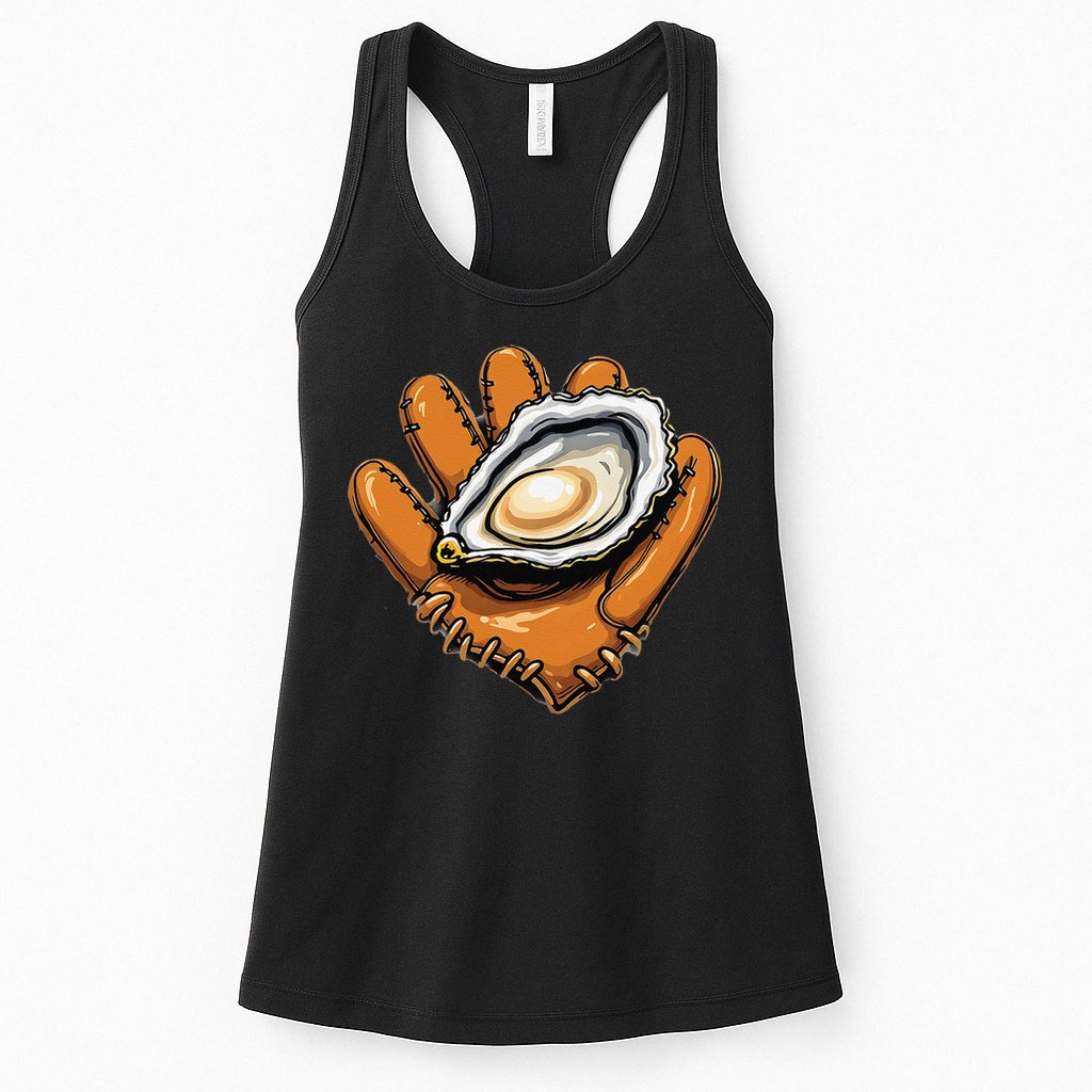 Chesapeake Catchers Funny Baseball Oyster Seafood Lovers Womens Tank Top