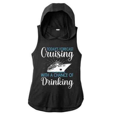 Cool Cruising For Family Cruise Vacation Lover Ladies PosiCharge Tri-Blend Wicking Draft Hoodie Tank