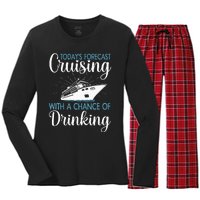 Cool Cruising For Family Cruise Vacation Lover Women's Long Sleeve Flannel Pajama Set 